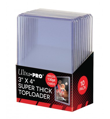 ULTRA PRO 3" X 4" SUPER THICK Toploader 130pt (10-ne pakk)